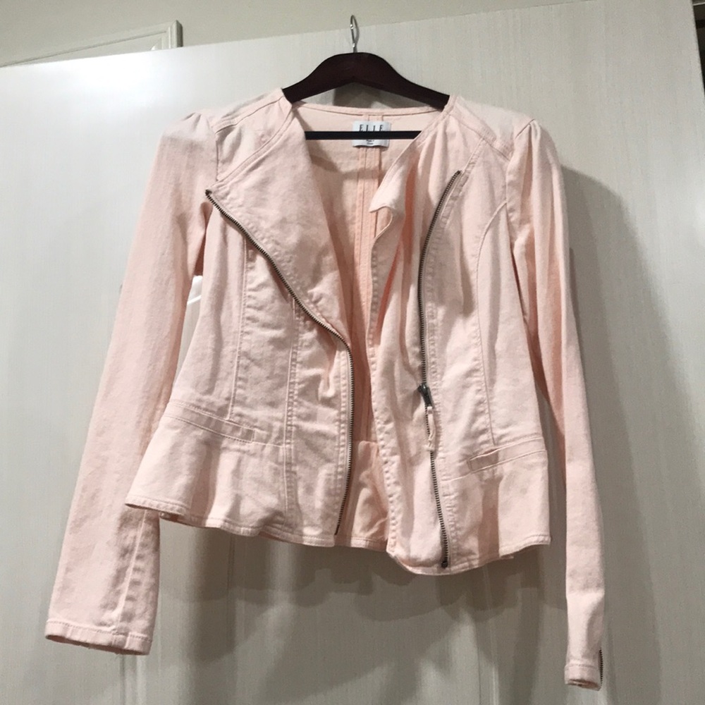 Pink denim jacket